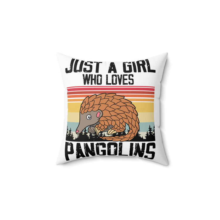 Hilarious Pangolins Wildlife Biodiversity Environment Spun Polyester Square Pillow