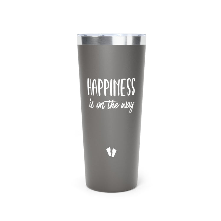 Happiness Is On The Way Baby Bump Shirt Copper Vacuum Insulated Tumbler, 22oz