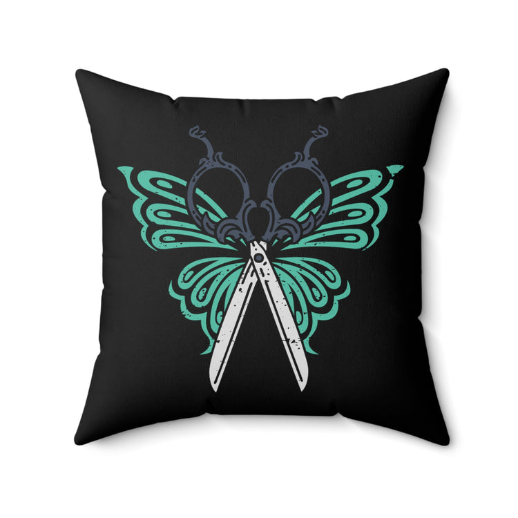 Hilarious Hairstyler Adept Virtuoso Expert Nymphalid Insect Spun Polyester Square Pillow