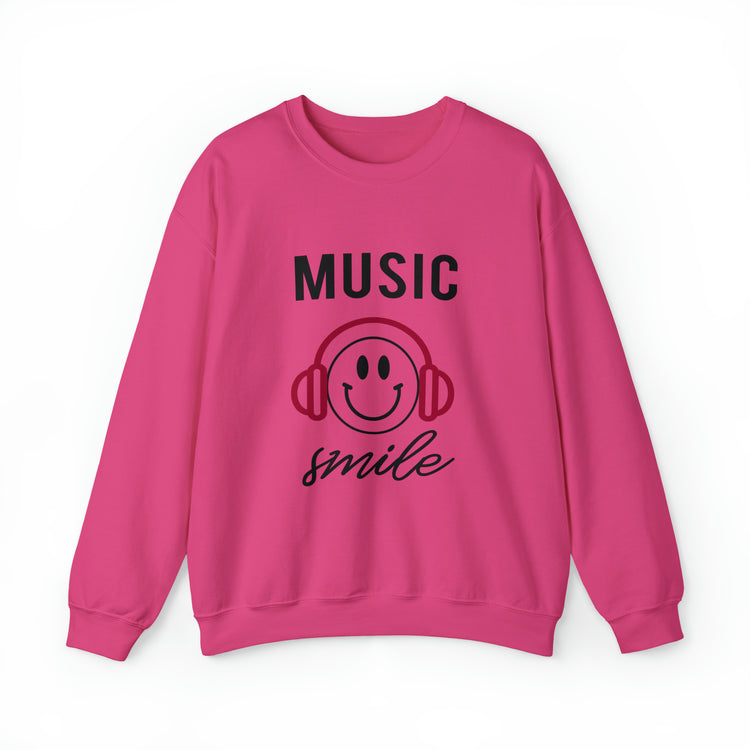 Awesome Music Lover Smiley DJ Face Awesome Unisex Crewneck Sweatshirt