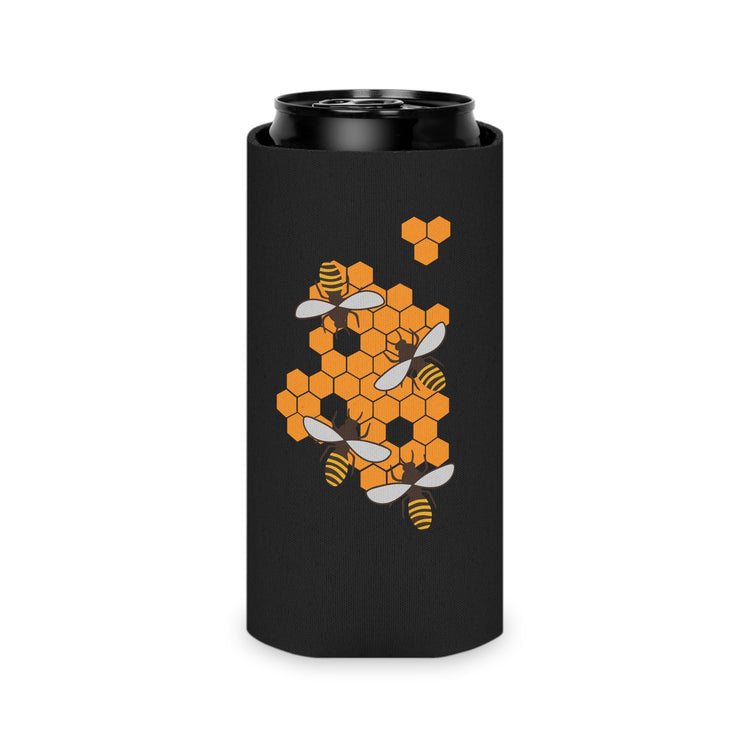 Beehive Bees Beekeeper Environmentalist Yellow Bee Hive Lover Graphic T Shirt Can Cooler