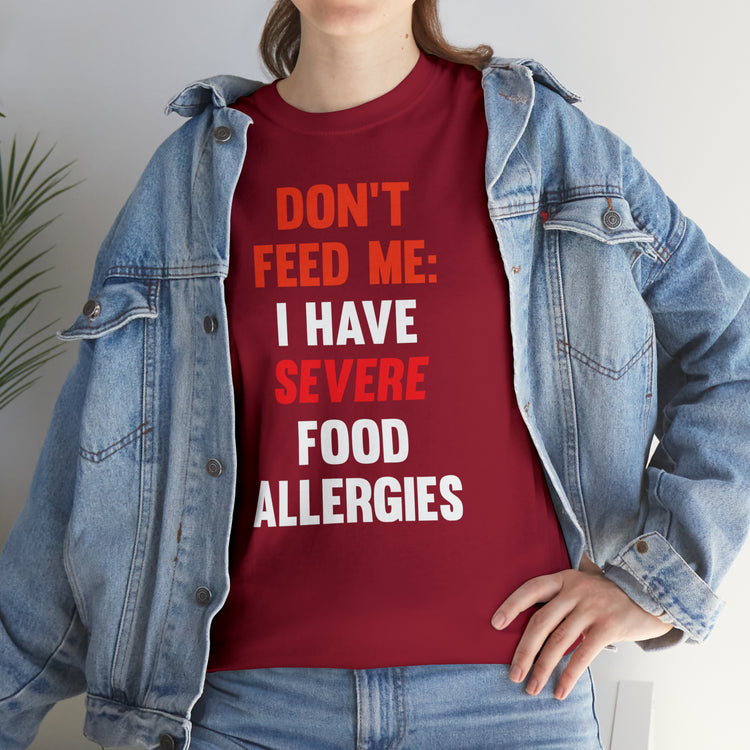 Shirt Funny Severely Food Allergic Empowering Introverts Sensitivity Allergy Dietary T-Shirt Unisex Heavy Cotton Tee