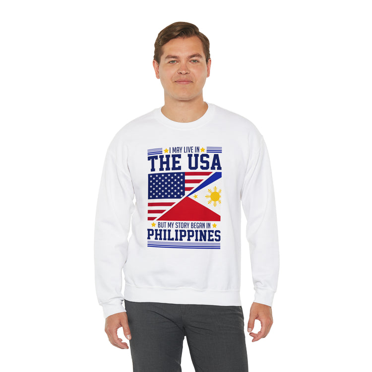 Funny American Filipinos Sarcastic Filipino Mockery USA Unisex Crewneck Sweatshirt