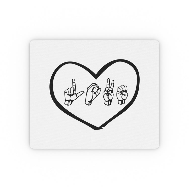 Novelty Hand Signals Gesture Hearts Day Passion Humorous Fondness Endearment Men Women  Rectangular Mouse Pad