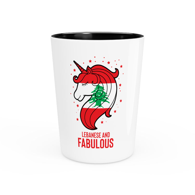 Humorous Lebanese Christmas Magical Horse Arabic Holidays Shot Glass
