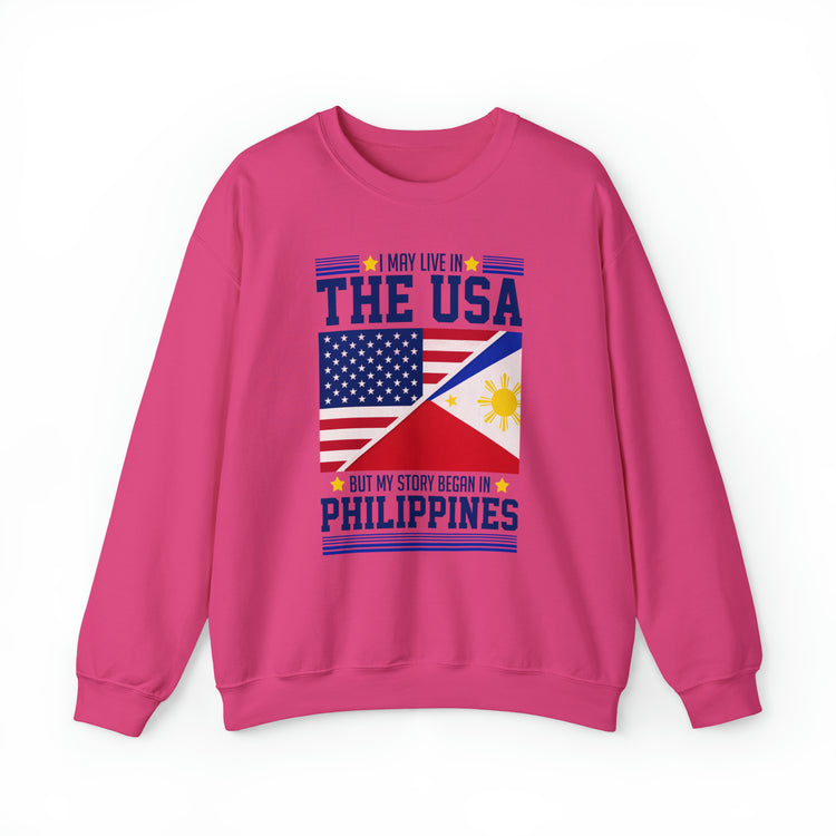 Funny American Filipinos Sarcastic Filipino Mockery USA Unisex Crewneck Sweatshirt