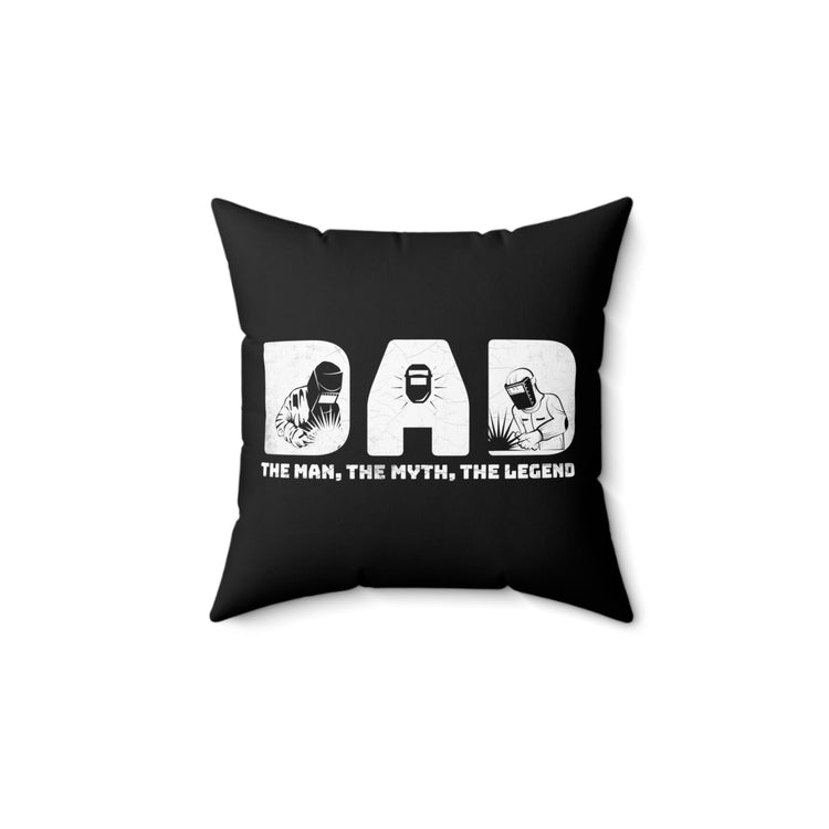 Hilarious Male Electricians Mechanic Steelworker Metalworker Metallurgist Spun Polyester Square Pillow