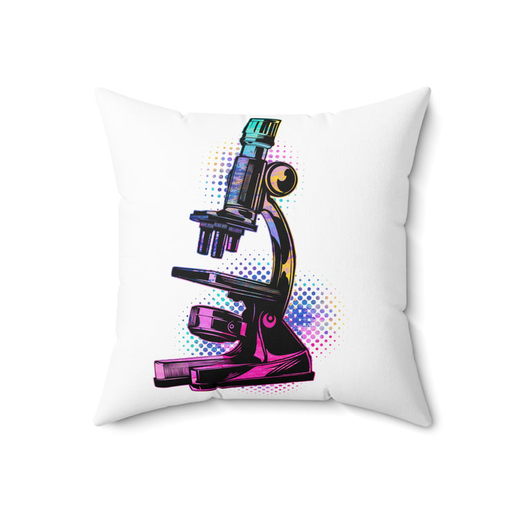 Humorous Researcher Microbiologist Scientist Tech Virology Lover Spun Polyester Square Pillow