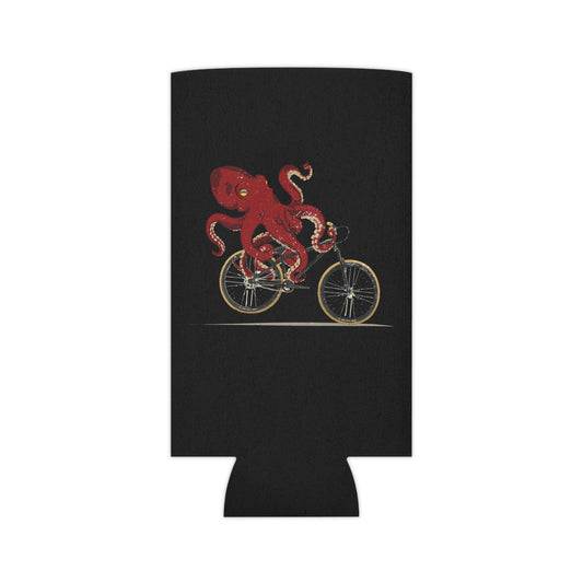 Cycling Octopus Bicycle Enthusiast Invertebrate Steampunk Bike Graphic T Shirt Can Cooler