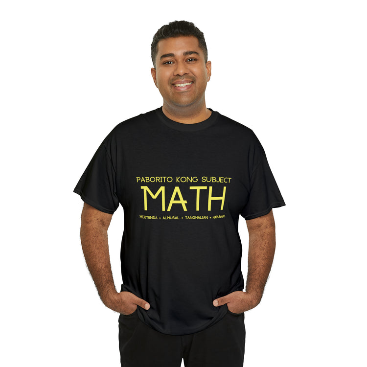 Shirt Funny Math Meryenda Almusal Tanghalian Hapunan Pinoy Food T-Shirt Unisex Heavy Cotton Tee