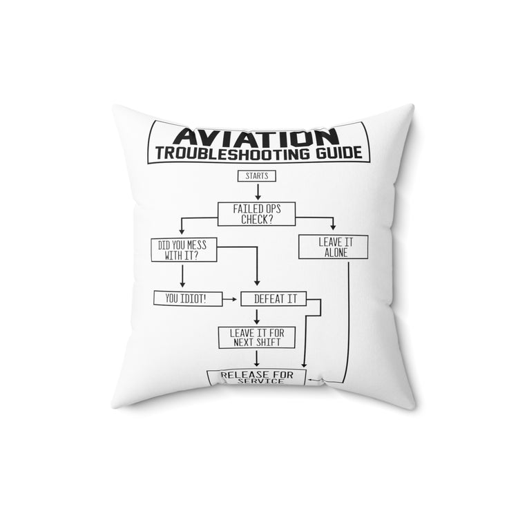 Humorous Aircraft Aircrews Airplane Airship Aviator Lover Spun Polyester Square Pillow