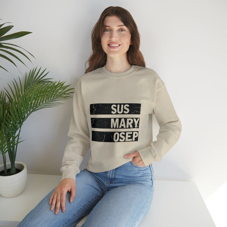 Hilarious SUS MARY OSEP Frustrated Slang Expression Asian Country Crewneck Sweatshirt