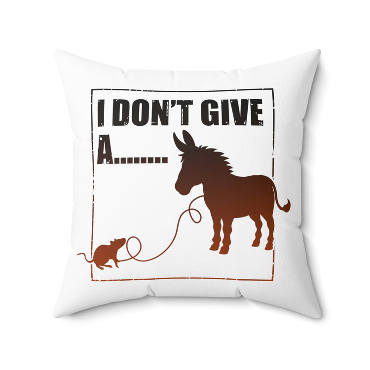 Novelty Not Giving Cares Illustration Introverted Sayings Spun Polyester Square Pillow