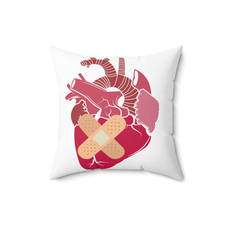 Novelty Cardiologist Cardiology Surgery Treatment Relieve Spun Polyester Square Pillow