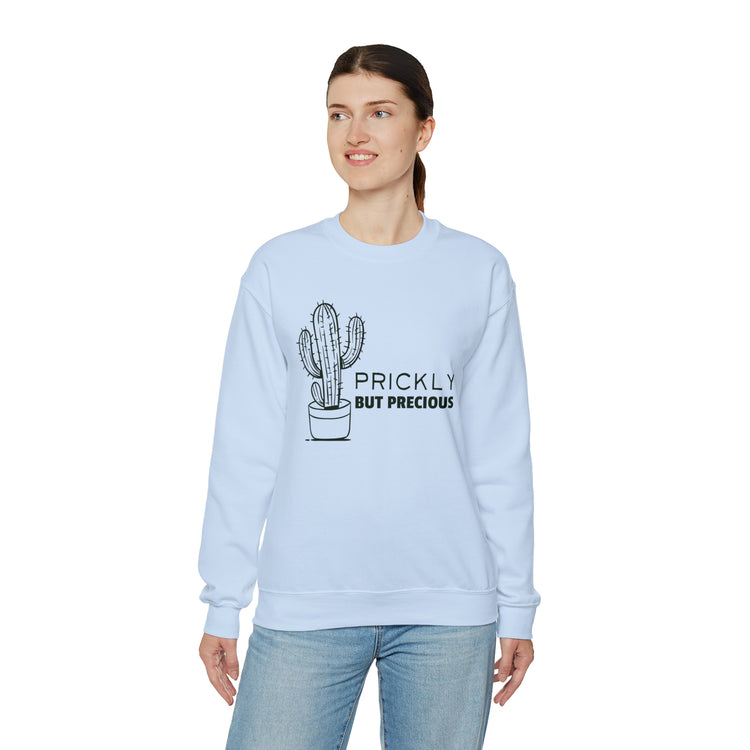 Funny Prideful Sarcastic Introverts Saying Girl Cactus Gag Unisex Crewneck Sweatshirt