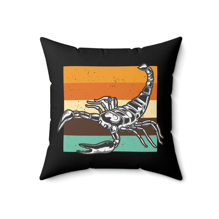 Vintage Venomous Insects Enthusiasts Distressed Retro Poisonous Species Scientists Spun Polyester Square Pillow