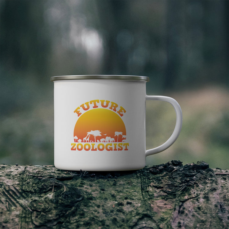 Humorous Future Zoologist Tee Shirt Gifts Hilarious Ornithologist Enamel Camping Mug