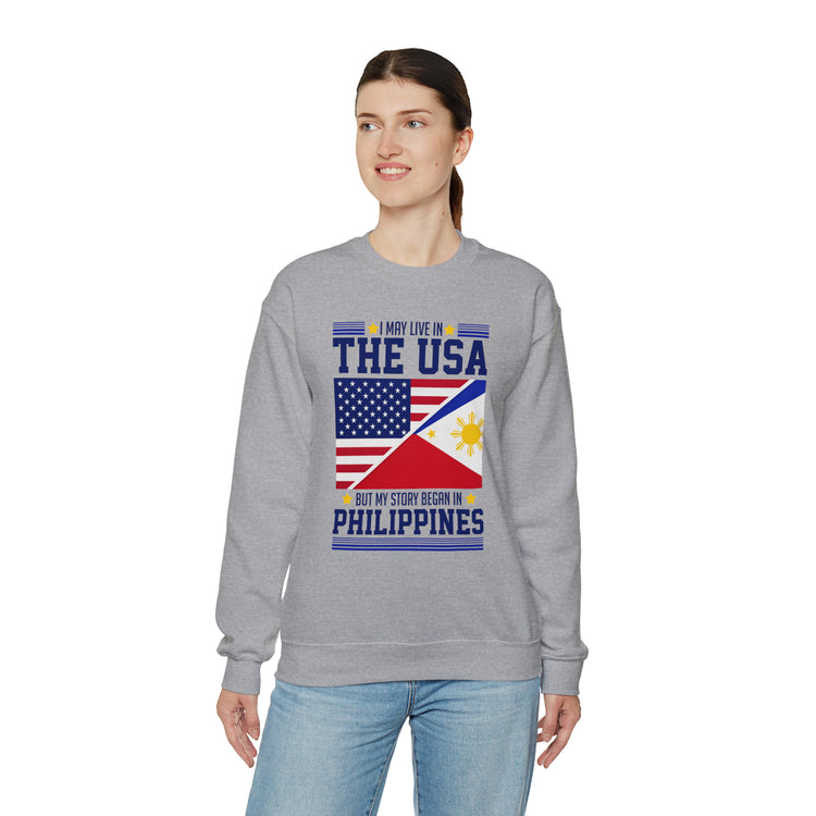 Funny American Filipinos Sarcastic Filipino Mockery USA Unisex Crewneck Sweatshirt