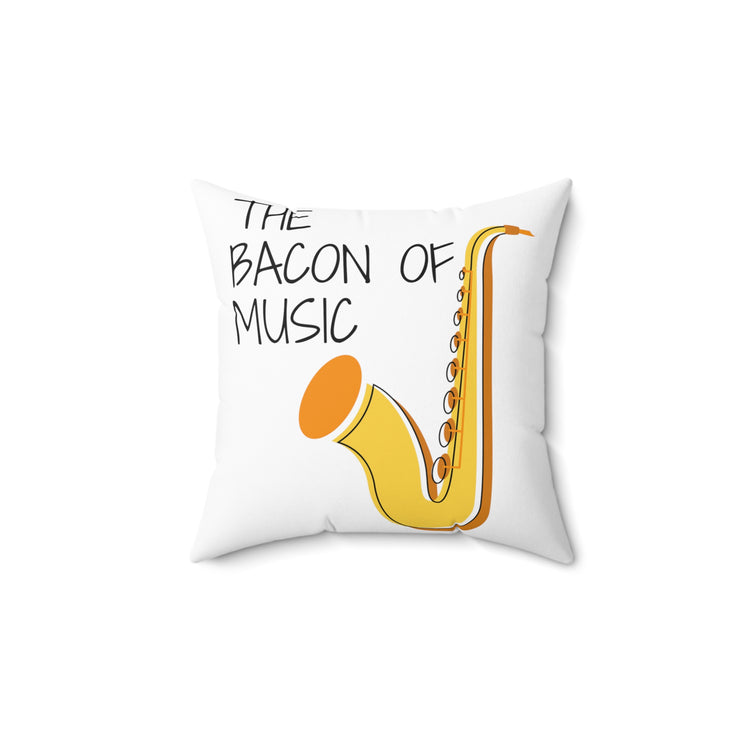 Novelty Musical Instrument Clarinet Musician Hilarious Saxophonists Maestro Spun Polyester Square Pillow