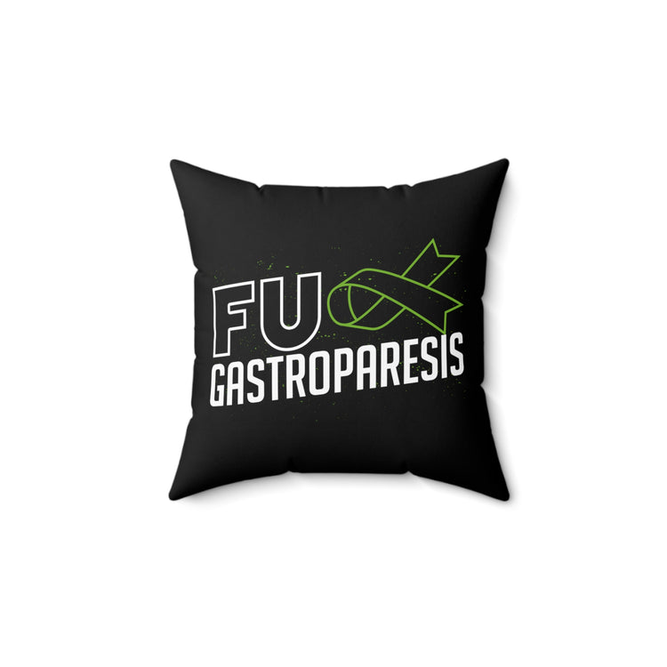 Hilarious Gastroparesis Gastric Overcomer Acknowledgement Spun Polyester Square Pillow