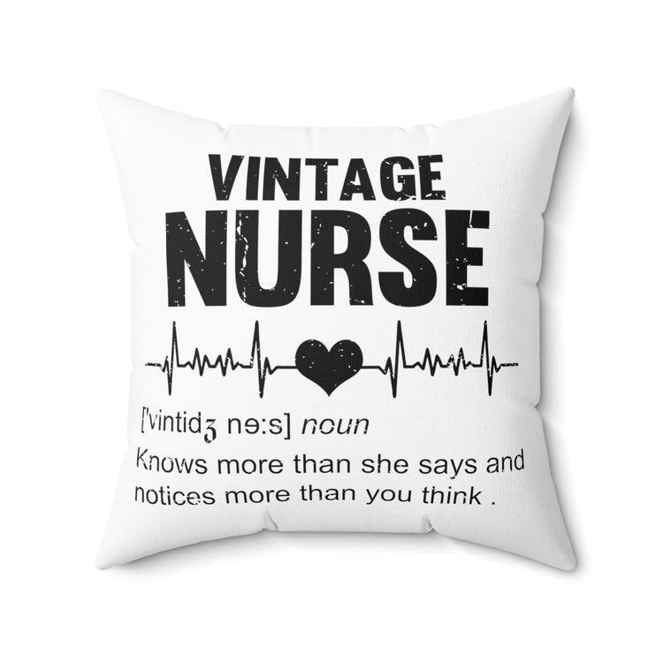 Novelty Nurse Registered  Physician  Medical Worker Hospital Caregiver Spun Polyester Square Pillow