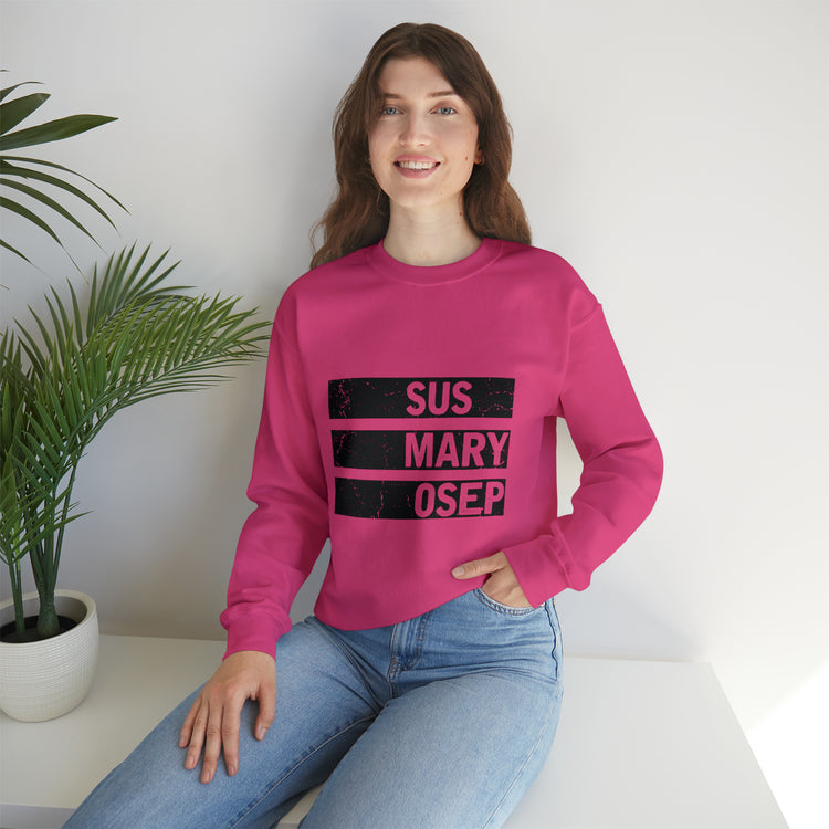 Hilarious SUS MARY OSEP Frustrated Slang Expression Asian Country Crewneck Sweatshirt