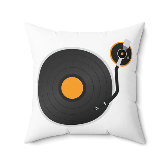 Vinyl Vintage Record Rave for Men and Wome Spun Polyester Square Pillow