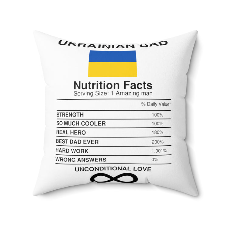 Humorous  Nutrition Facts Enthusiasts Illustration Spun Polyester Square Pillow