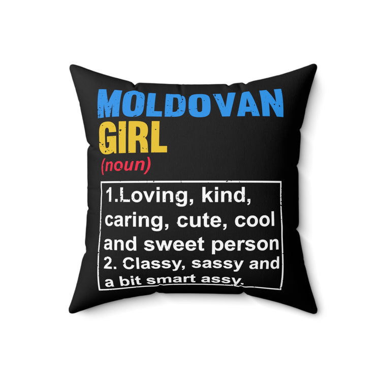 Hilarious Moldovian Nationalistic Nationalism Patriotism Chauvinism Devotee Spun Polyester Square Pillow