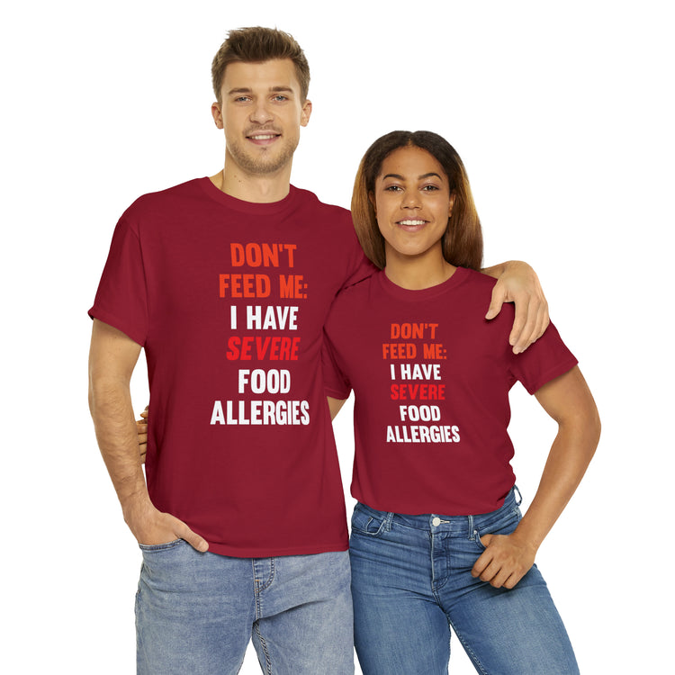 Shirt Funny Severely Food Allergic Empowering Introverts Sensitivity Allergy Dietary T-Shirt Unisex Heavy Cotton Tee