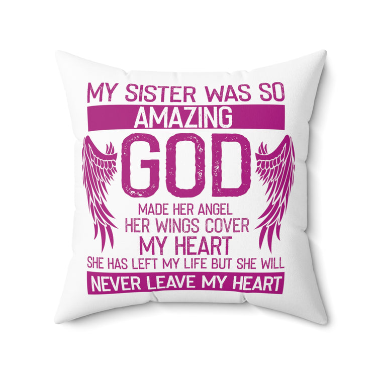 Inspirational Beloved Angel Bereavement Statements Spun Polyester Square Pillow