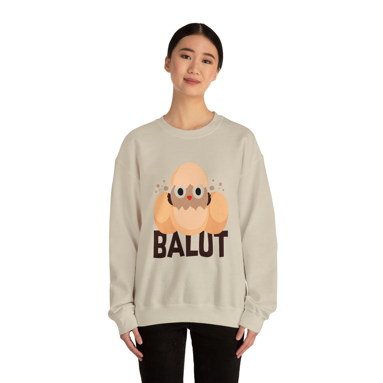 Funny Prideful Filipino Balut Illustration Philippines Balut Unisex Crewneck Sweatshirt