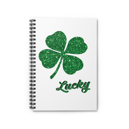 lucky shamrock Spiral Notebook - Ruled Line