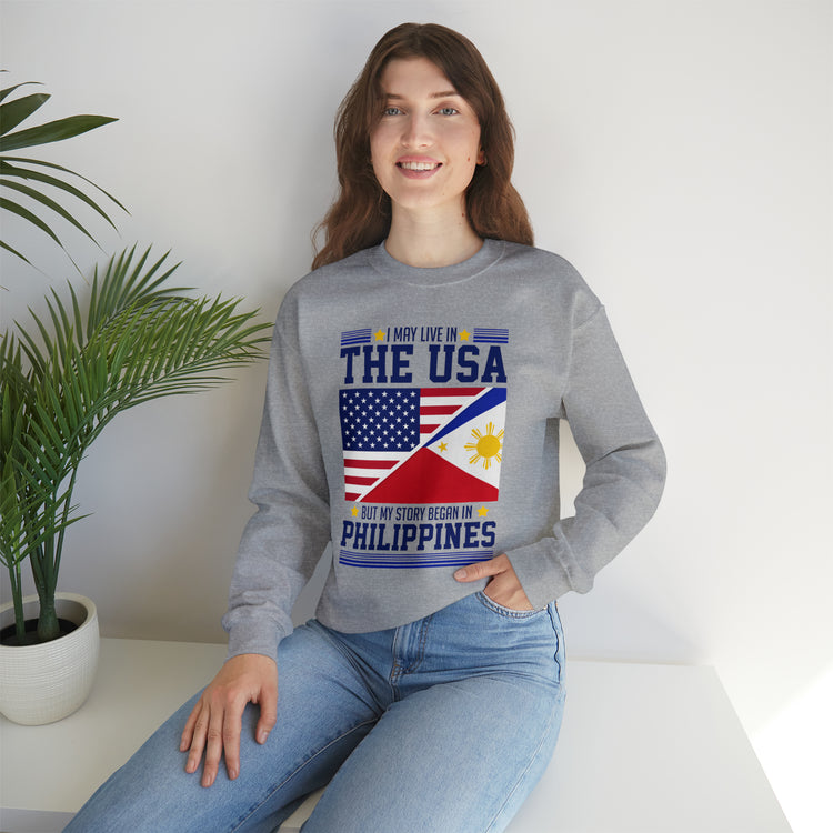 Funny American Filipinos Sarcastic Filipino Mockery USA Unisex Crewneck Sweatshirt