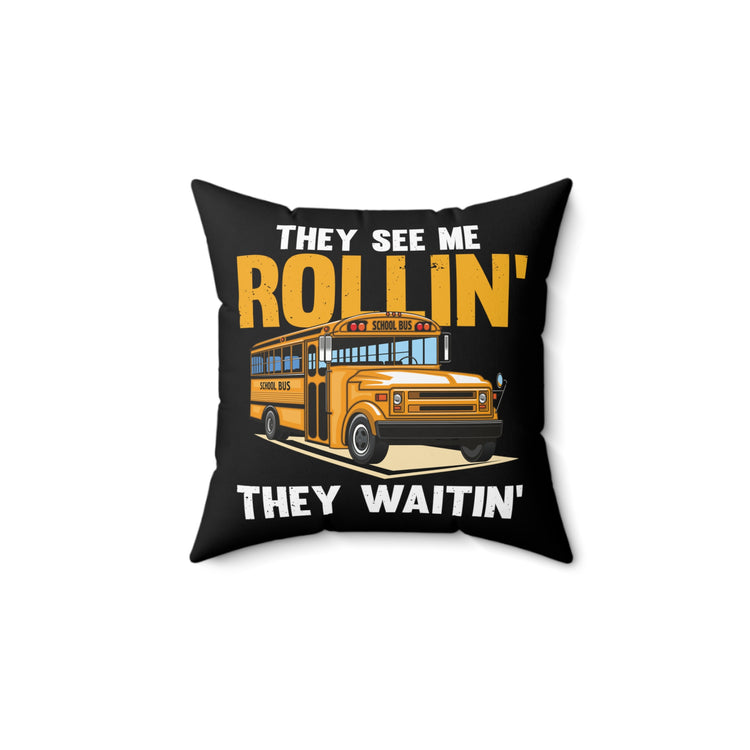 Hilarious Student Transport Driving Escort Chauffeur Handler Polyester Square Pillow