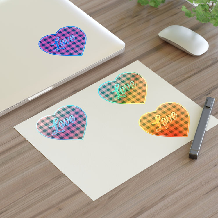 buffalo plaid heart 2 Sticker Sheets