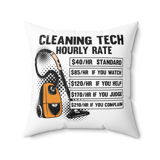 Hilarious Germophobic Pun Housekeeping Housekeeper Worker Spun Polyester Square Pillow