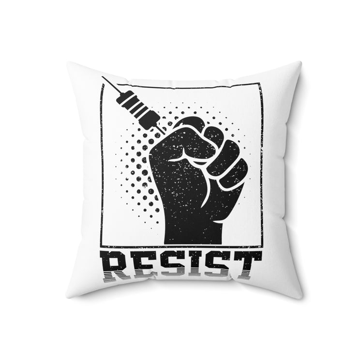 Novelty Linesman Distressed Graphic Spun Polyester Square Pillow