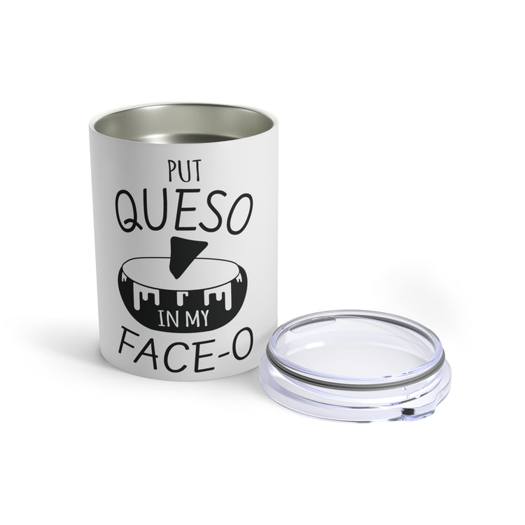 Humorous Mexican Queso Enthusiasts Food Illustration Puns Graphic Gags Tumbler 10oz