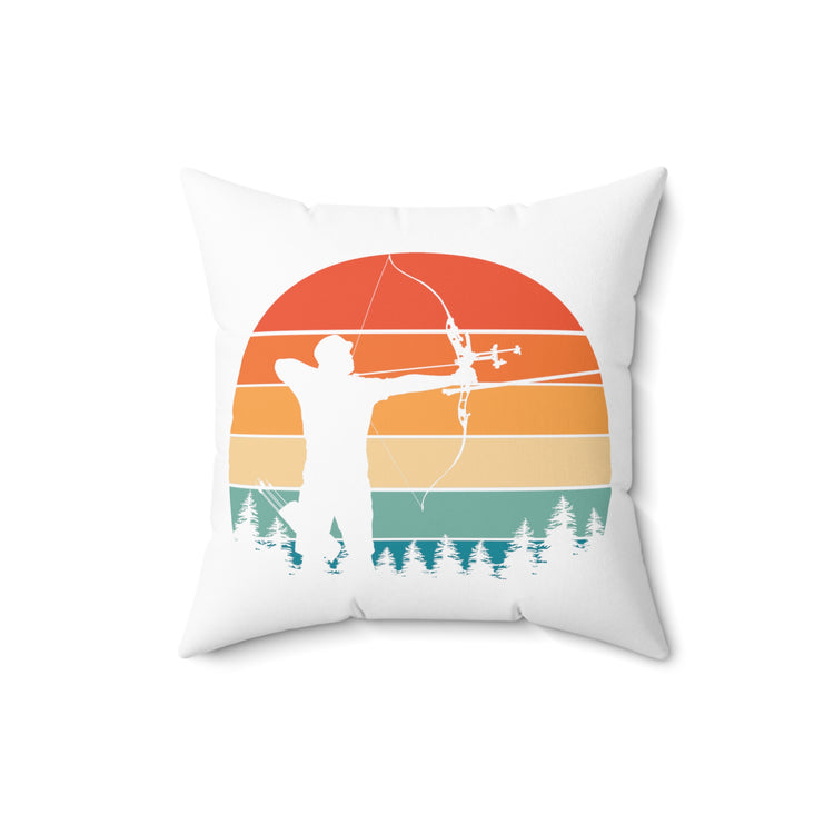 Novelty Old-Fashioned Archer Musketry Toxophilite Enthusiast Spun Polyester Square Pillow