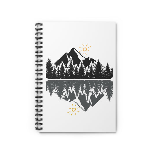 Crater Lake Mountain Wanderlust Camping Spiral Notebook - Ruled Line