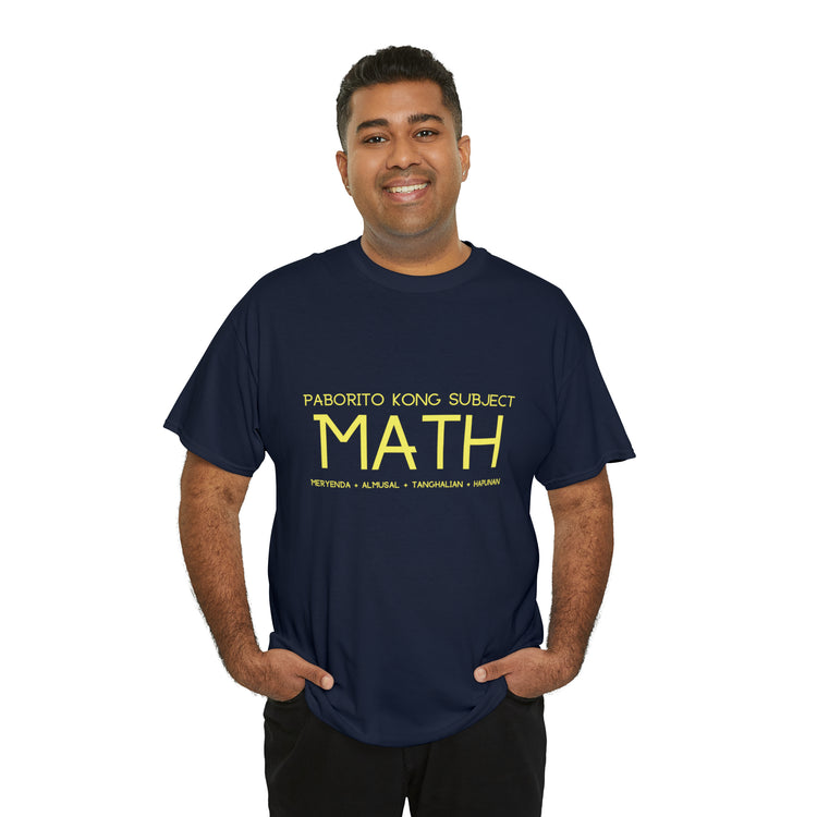 Shirt Funny Math Meryenda Almusal Tanghalian Hapunan Pinoy Food T-Shirt Unisex Heavy Cotton Tee