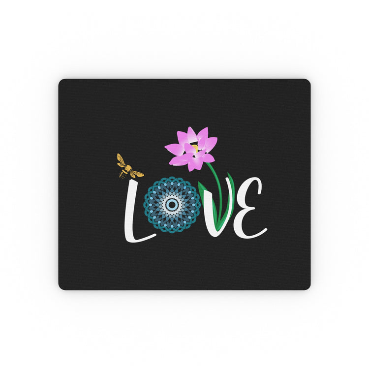 Novelty Emotion Yoga Pun Graphic Tee Shirt Gift Cool Namaste Love Bee Flower Smile Heart Men Women T Shirt Rectangular Mouse Pad