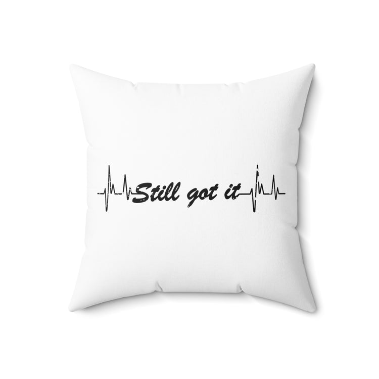 Hilarious Recovering Heartbeats Relieved Mockery Recuperating Spun Polyester Square Pillow