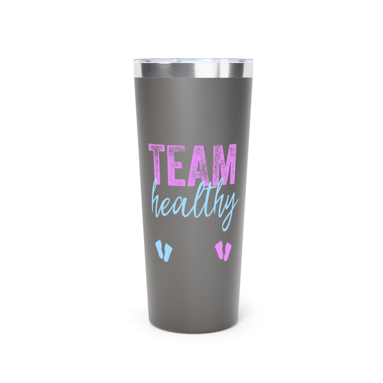 Team Healthy Boy Or Girl Gender Reveal Shirt Copper Vacuum Insulated Tumbler, 22oz