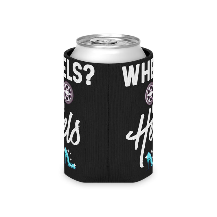 Wheels or Heels Gender Reveal Can Cooler