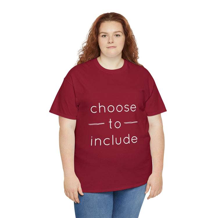 Shirt Funny Choose To Include Autism Neurodiversity Parenting Pride T-Shirt Unisex Heavy Cotton Tee