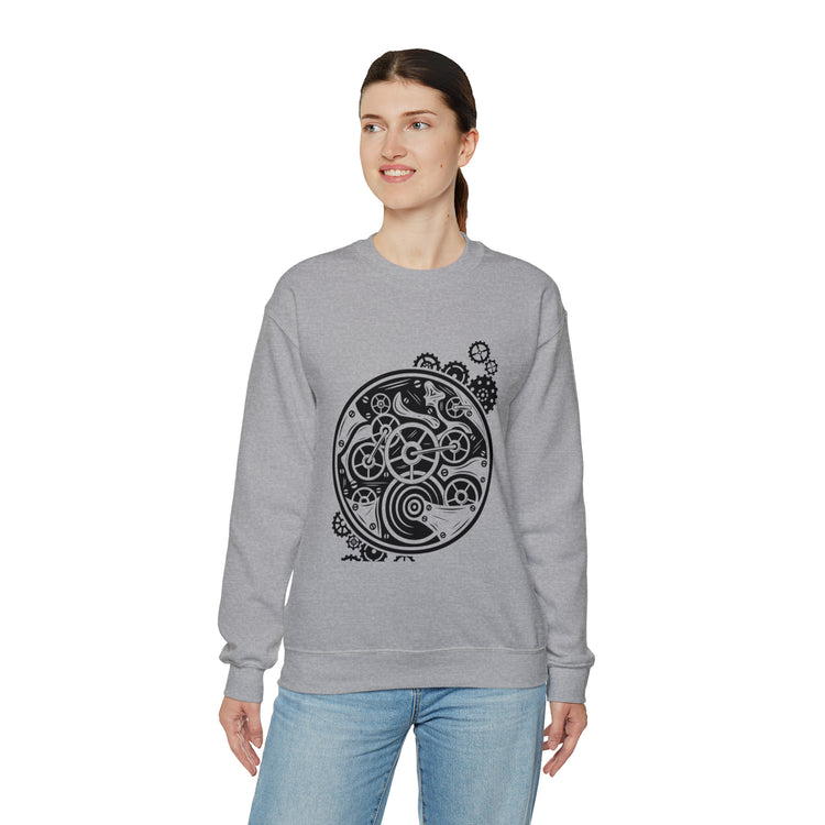 Vintage Steampunk Clock Mechanical Sarcastic Gears Machines Unisex Crewneck Sweatshirt