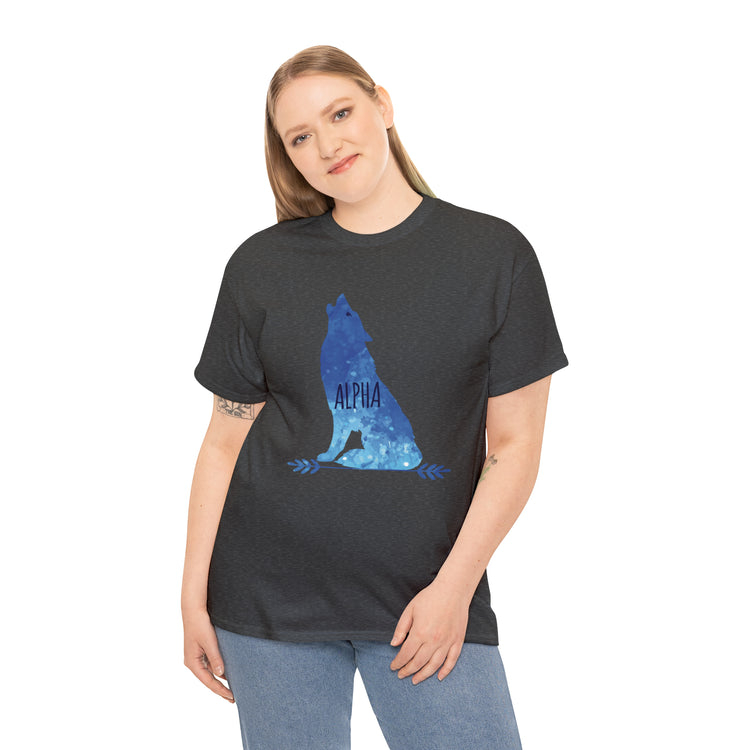 Shirt Funny Mommy And Me Shirts Wolf Animal Parent and Child  Moon T-Shirt Unisex Heavy Cotton Tee