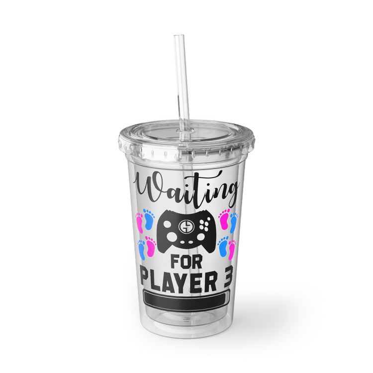 Waiting For Player Three Funny Maternity Suave Acrylic Cup